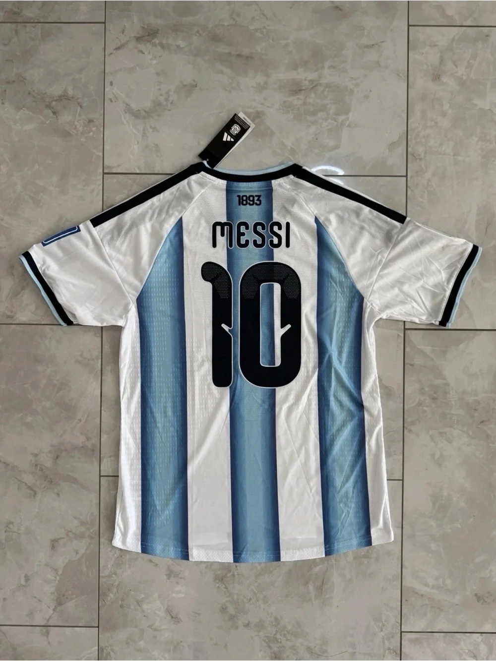 adidas Argentina Blue and White Soccer Jersey #10
